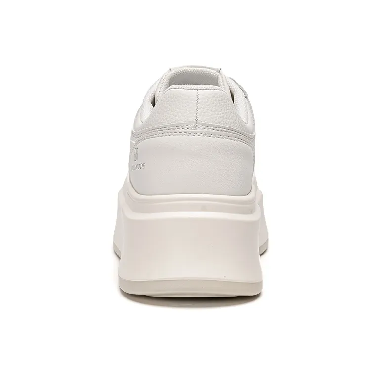 EXULL Q Coverage, Impact Resistance, Lightweight, Height Increasing Low Top Skateboard Shoes Women's Ecru-3