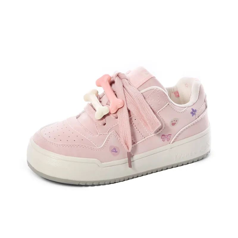 Lovely You Lightweight And Breathable Low Top Skateboard Shoes Women's Pink-25