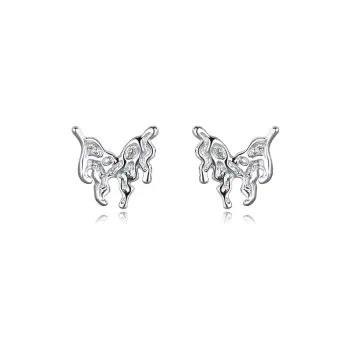 SINCE BEAUTY S999 Fine Silver Stud Earrings Women's Silver
