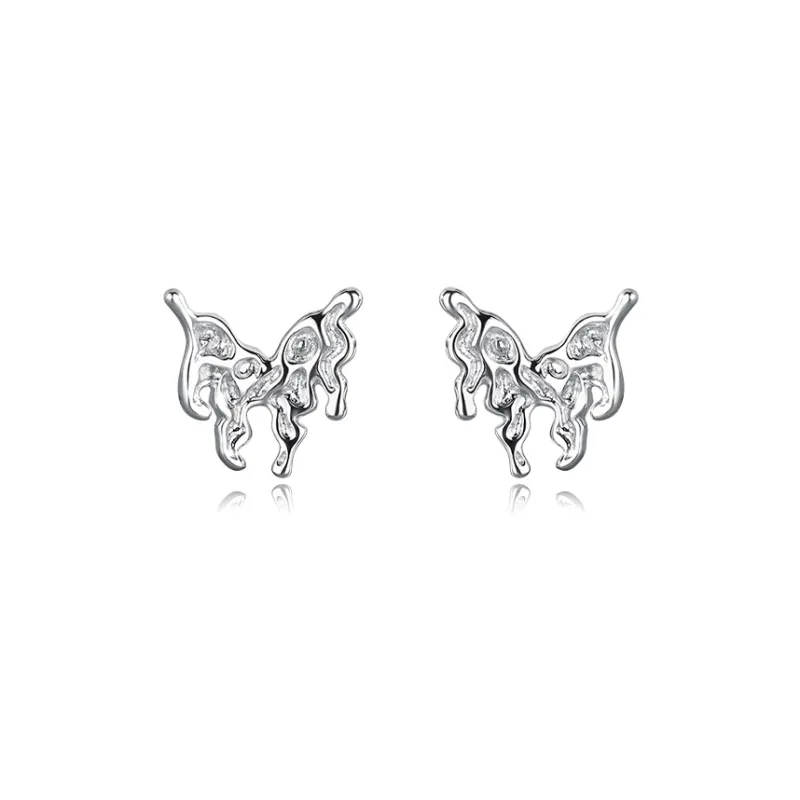 SINCE BEAUTY S999 Fine Silver Stud Earrings Women's Silver-0