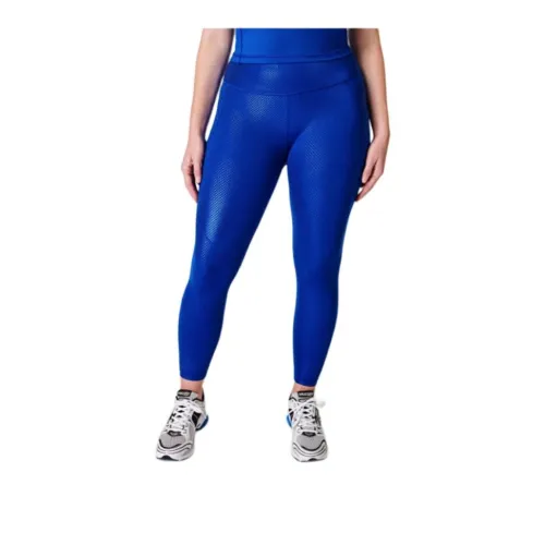 Sweaty Betty Athletic Trousers Women's Blue Background Gradient Point Foil Print