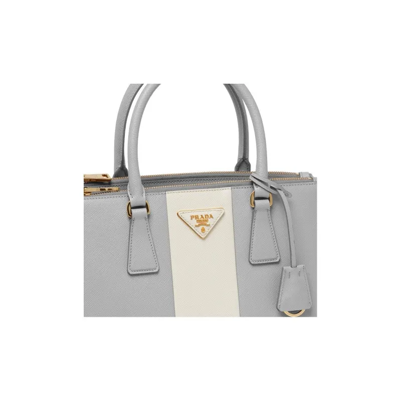 PRADA Saffiano Leather Shoulder Bag Crossbody Bag Handbag Medium Size Women's Cloudy Turquoise Pink-4