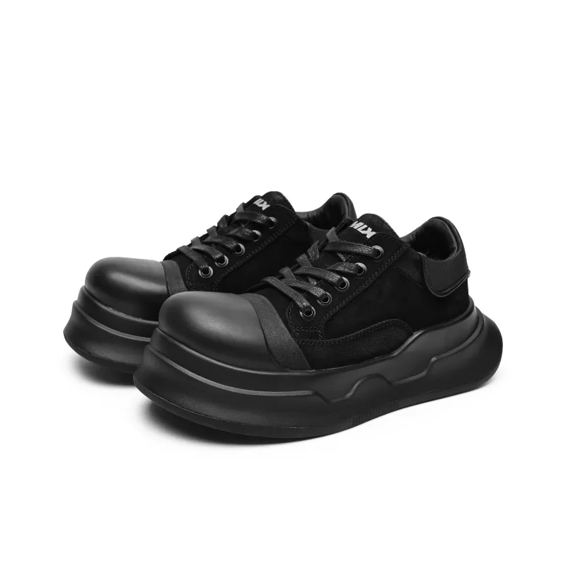 Hong Kong Meng Slip Resistant Water Resistant And Wear Resistant Low Top Skateboard Shoes Unisex Black-2