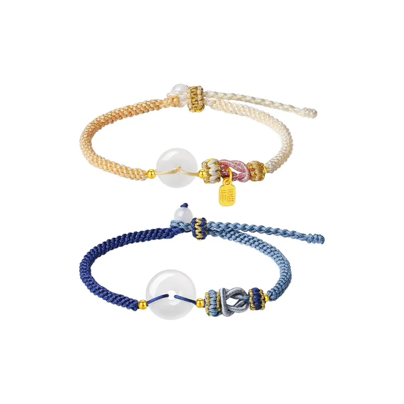 Lao Feng Xiang Chalcedony Bracelets Unisex-2