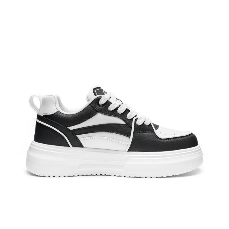 LAZY BONS Anti-Slip Wear-Resistant Lightweight Breathable Height Increasing Low-Top Skateboard Shoes Unisex-10