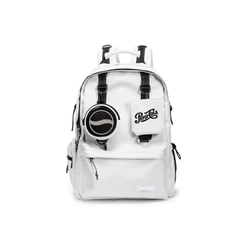 Pepsi Membrana Dermalis Backpack Laptop Bag Large Size Unisex White/Black