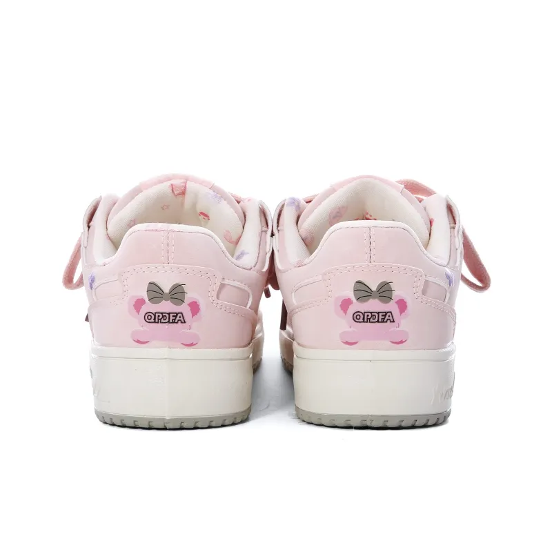 Lovely You Lightweight And Breathable Low Top Skateboard Shoes Women's Pink-22