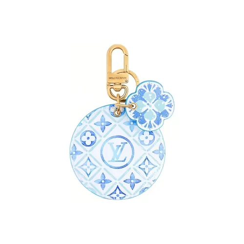 LOUIS VUITTON Leather Bag Accessories Women's Light Blue & Light Green