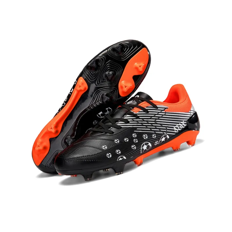 ATAY Soccer Shoes Men Low Top Green/Black/Orange/Blue Green-12