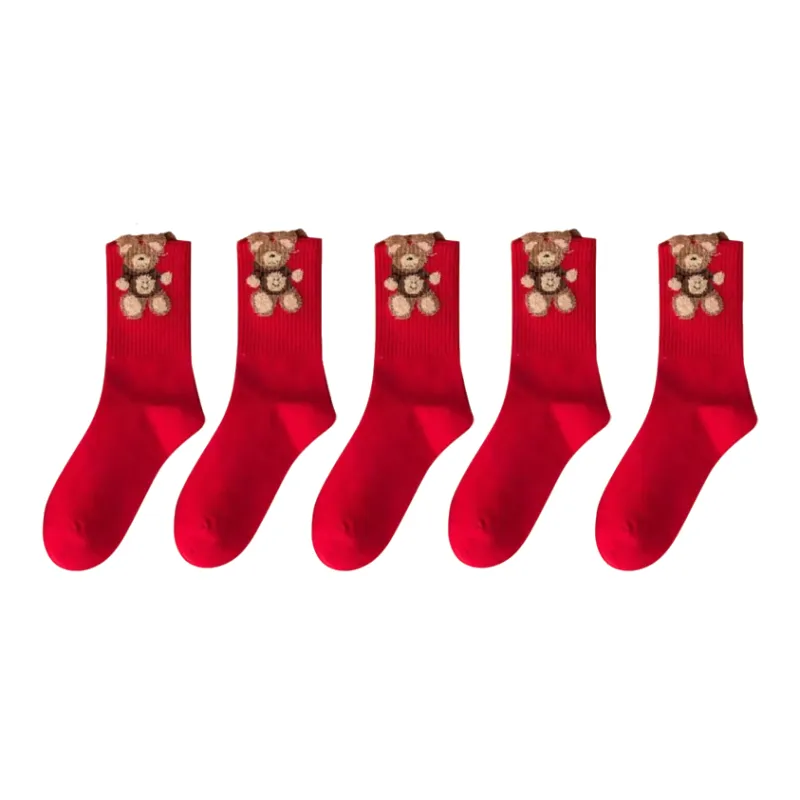 Qiao Ni Tong Mid Calf Socks Unisex Combo Set-16