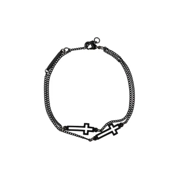 DSQUARED 2 Cross Charm Chain Linked Bracelet