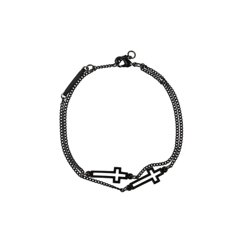 DSQUARED 2 Cross Charm Chain Linked Bracelet