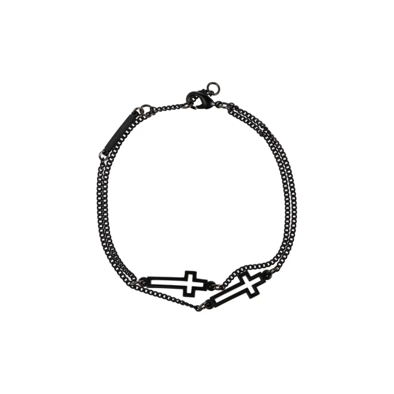 DSQUARED 2 Cross Charm Chain Linked Bracelet-0