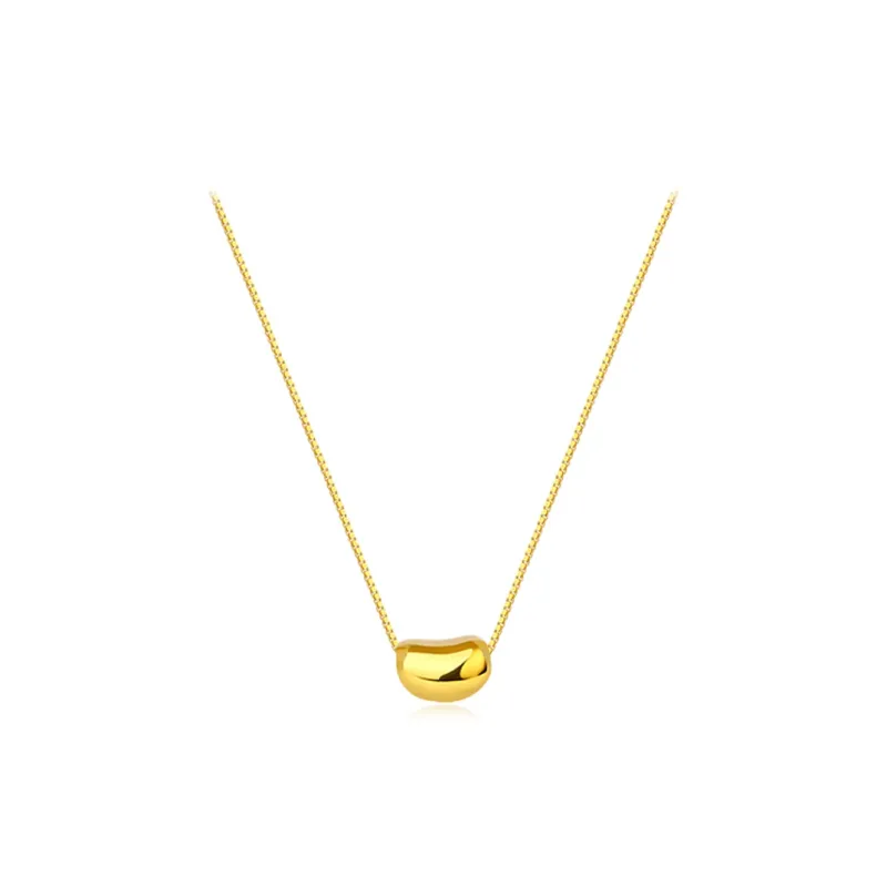WANLIACC Alloy Small Gold Bean Necklace Women's-0
