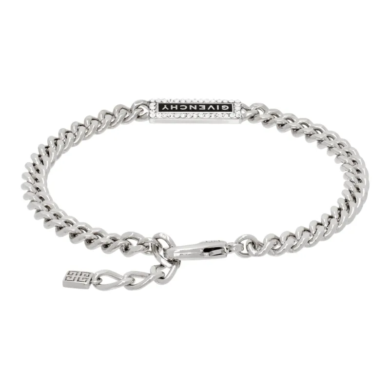 Givenchy Brass Enamel Bracelets Unisex Silver-1