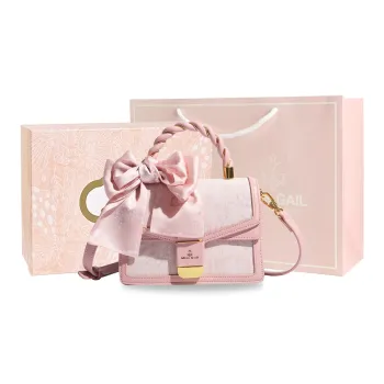 MISS GAIL Synthetic Leather One Shoulder Handbag Crossbody Bag Regular Women's Flourishing Gray/Flourishing Pink