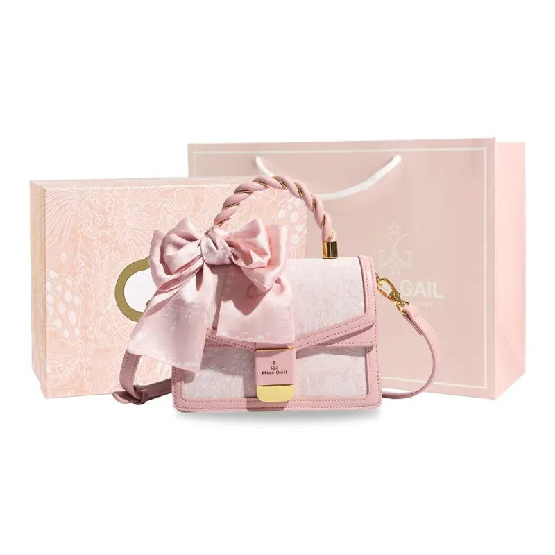 MISS GAIL Synthetic Leather Shoulder Bag, Crossbody Bag, Handbag Regular Women's Gray/Pink-13