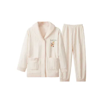 H YXIANG Pajama Set Women's Ecru