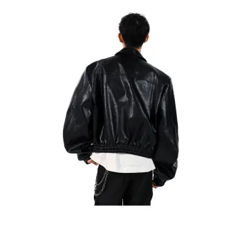 H.V.G.A Leather Jacket Unisex Black