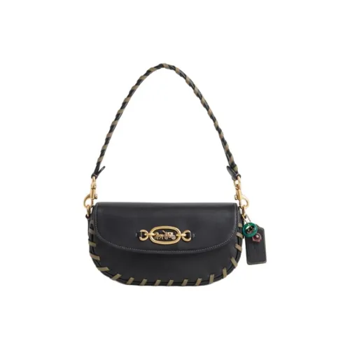 COACH Harley Glove Tanning Crossbody Bag, Shoulder Bag Medium Size Women's Black