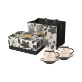 Chunshan Collection, Sugar Jar Style 2 Cups and 2 Saucers, Gift Box Set