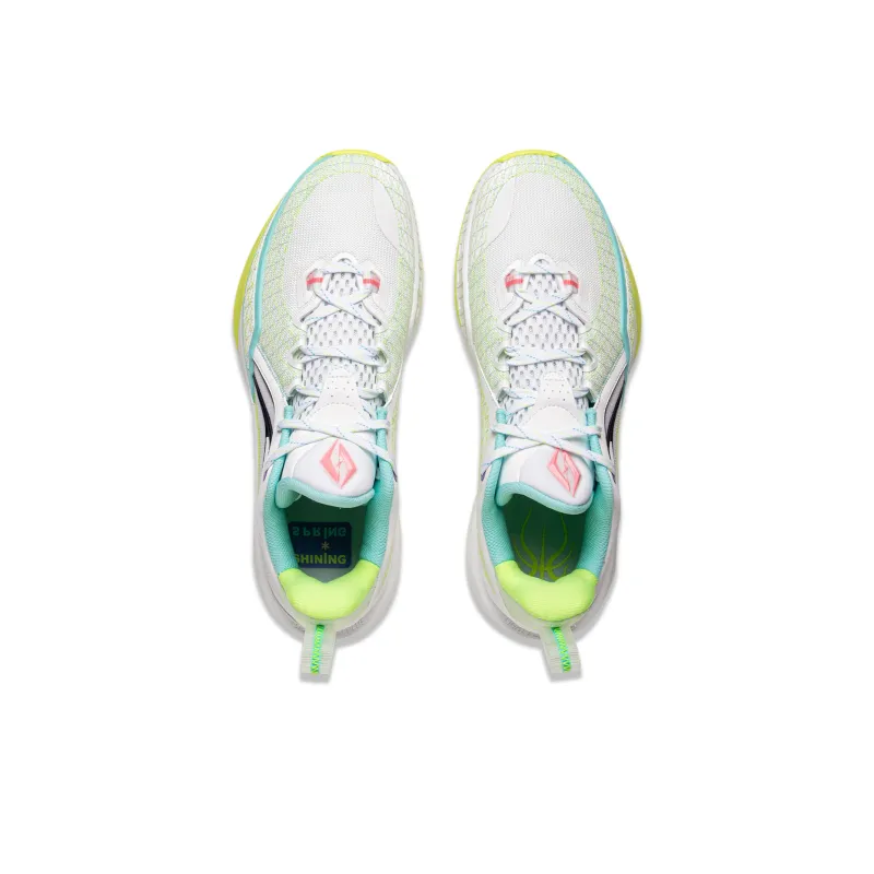 LiNing Speed Ling 2 Cushioned Slip Resistant Breathable Rebound Low Top Basketball Shoes Men's Standard White-3