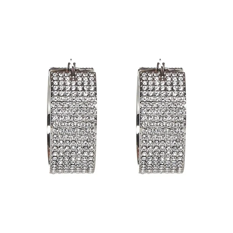 AMINA MUADDI Rih Hoop Embellished Big Earrings-0