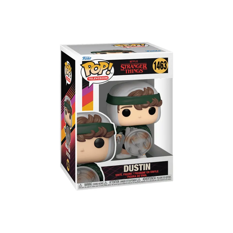 Funko Stranger Things, Hunter Dustin With Shield Chibi Figures-1