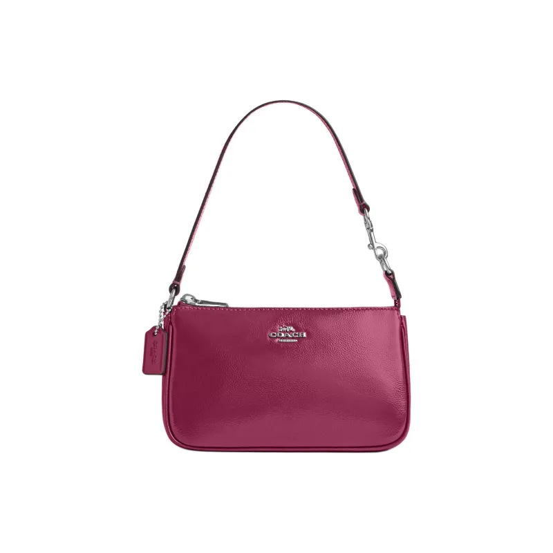 COACH Nolita Patent Leather Handbag Trumpets Women's Silver & Pink-0