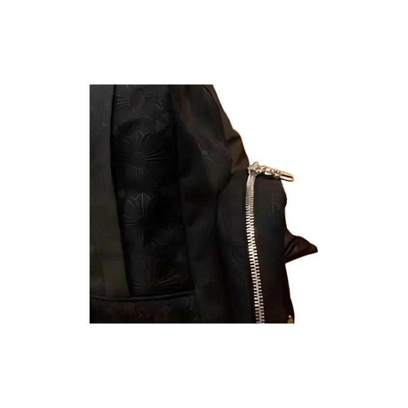 Chrome Hearts Denim Backpack Large Size Unisex Black-4