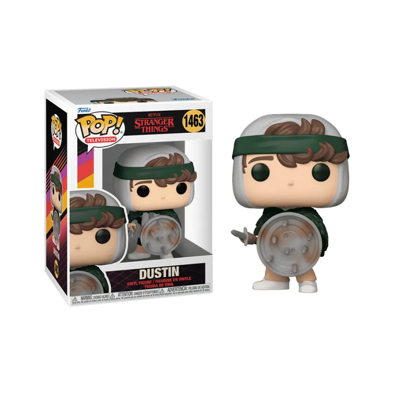 Funko Stranger Things, Hunter Dustin With Shield Chibi Figures-2