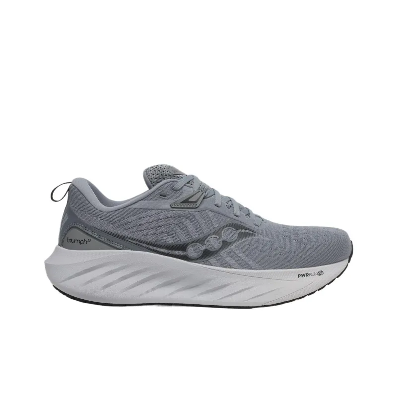 Saucony TRIUMPH 22 Breathable Cushioning Rebound Low Top Running Shoes Men's Gray-1