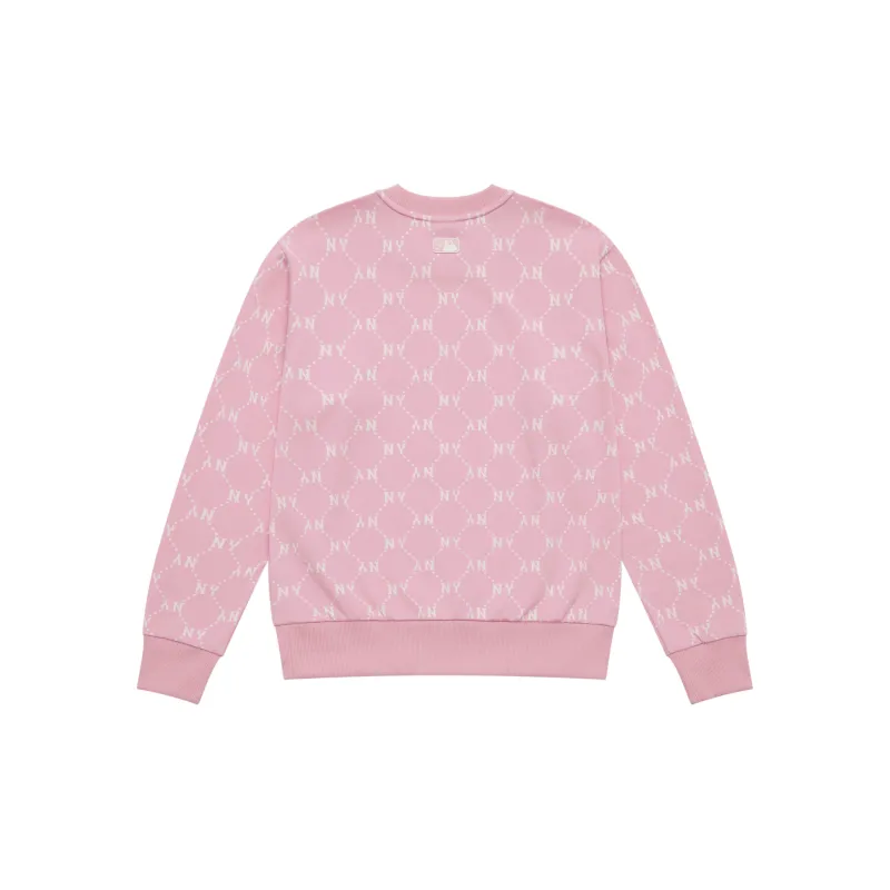 MLB New York Yankees Old Flower SS25 Sweatshirt Unisex Pink-1
