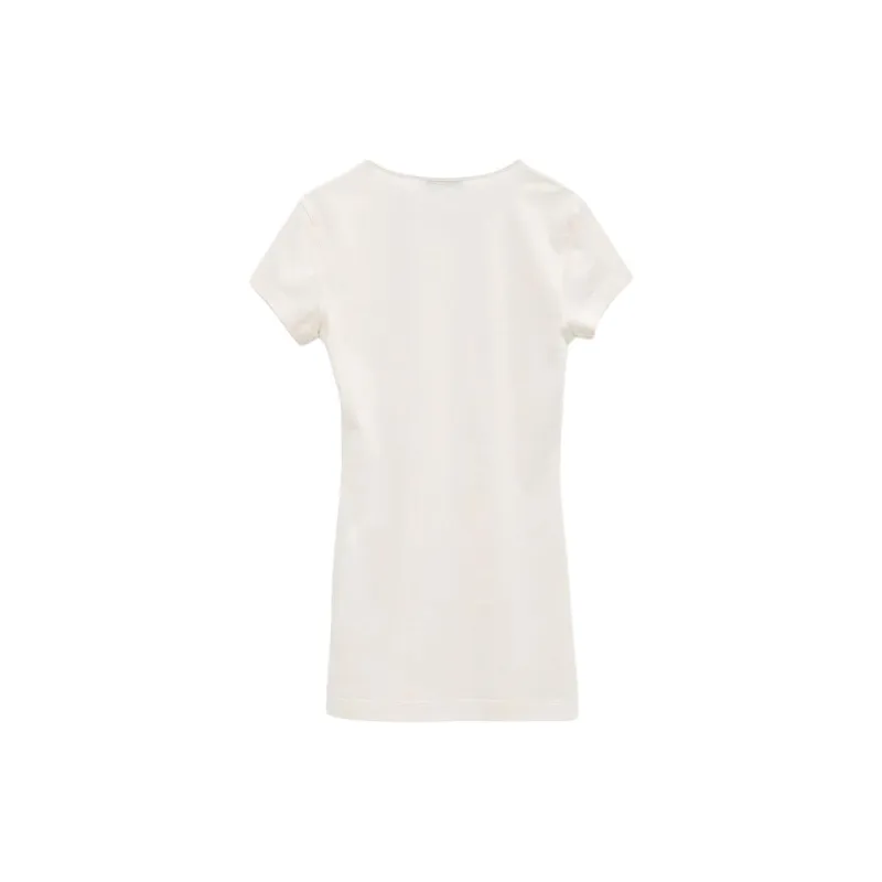 Lemaire Fitted T Shirt 'Chalk'-1