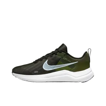 Nike Downshifter 12 Anti Slip Wear Resistant Low Top Running Shoes Men's Dark Green