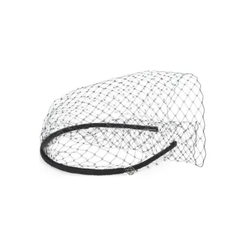 Maison Michel Polyamide, Cotton Viscose Headbands Women's Black