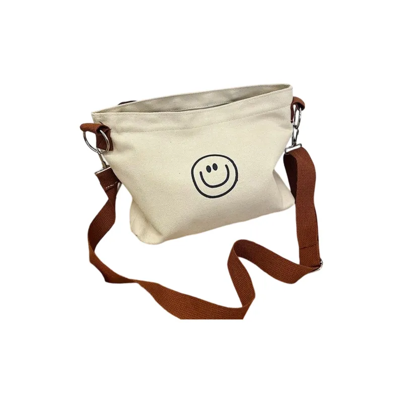 ADOONGA Canvas One Shoulder Crossbody Canvas Bag Regular Unisex Ecru-10
