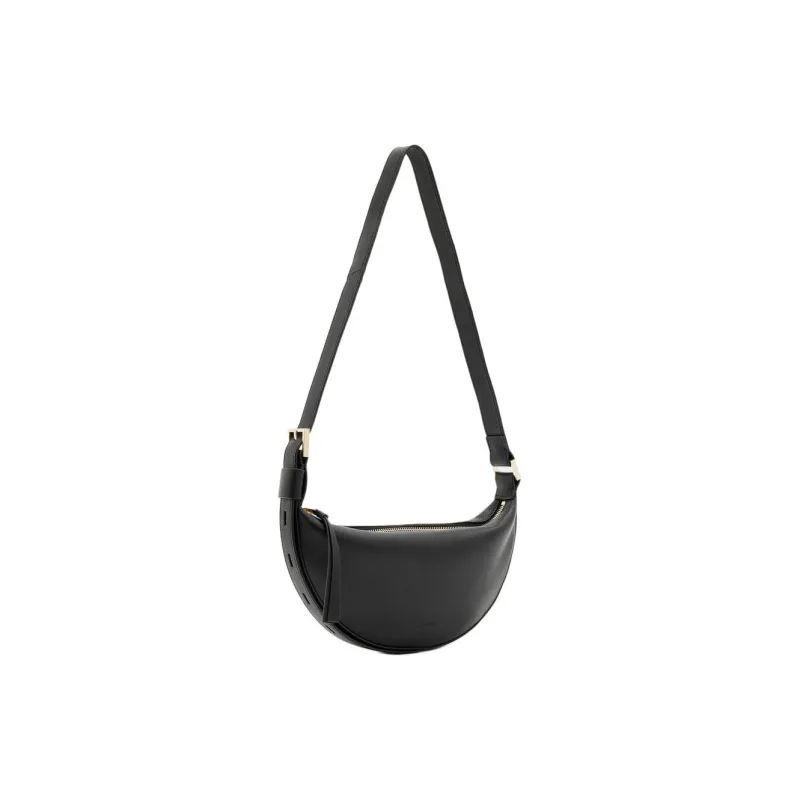 ALLSAINTS Cow Leather Shoulder Bag Women's Black-1