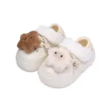 2598-7 White, Groundhog Open-Ended Smiling Thermal Bag and Insulated Shoes