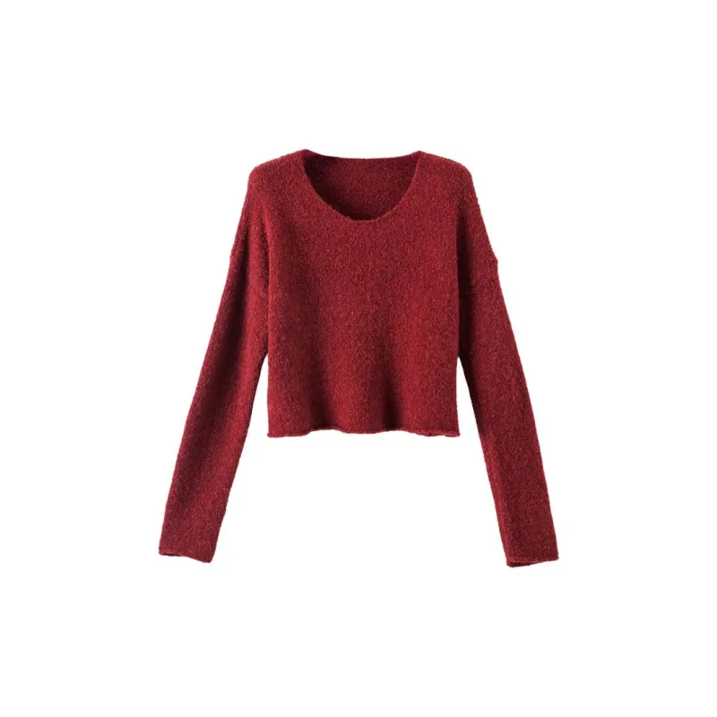 Late White Knitwear Women's Red-1