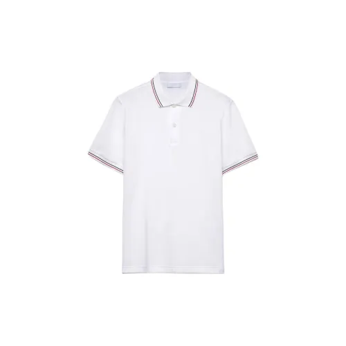 PRADA SS25 Polo Shirt Men's White