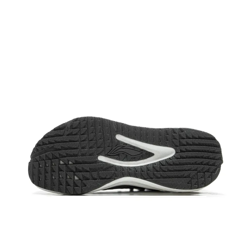 LiNing Comfortable Cushioning Slip Resistant Abrasion Resistant Breathable Low Top Running Shoes Men's Black Gray Color-6