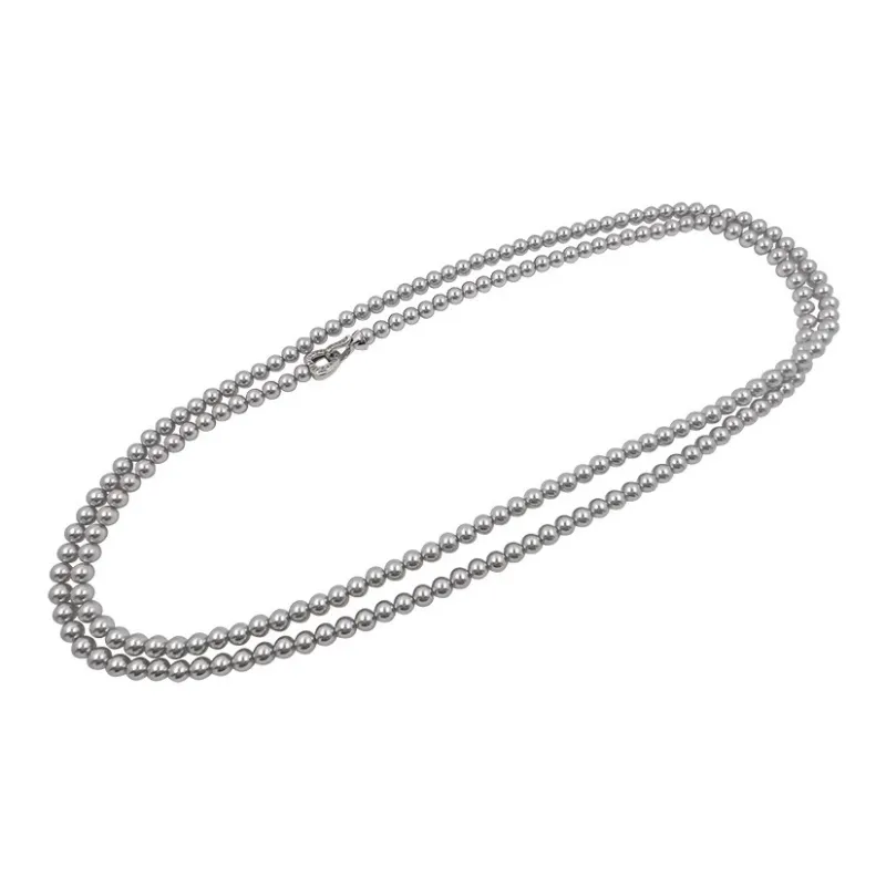 NATURALLYJOJO Faux Pearl Necklaces Women's White/Gray-6