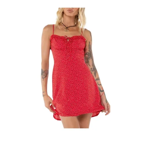 PRINCESS POLLY LOVE BIRDS MINI DRESS Slip Dresses Women's RED/Red