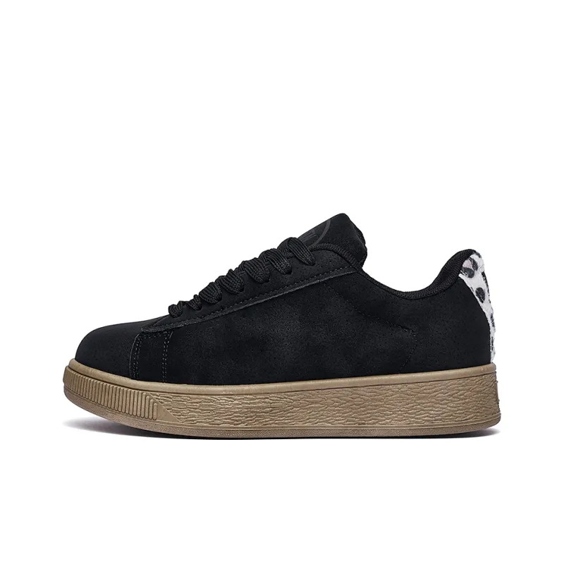 MEXICAN Anti Slip Wear Resistant Low Top Skateboard Shoes Women's Black-0