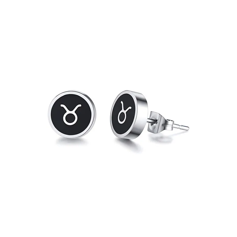 FANSHINER Titanium Steel Stud Earrings Men's-5