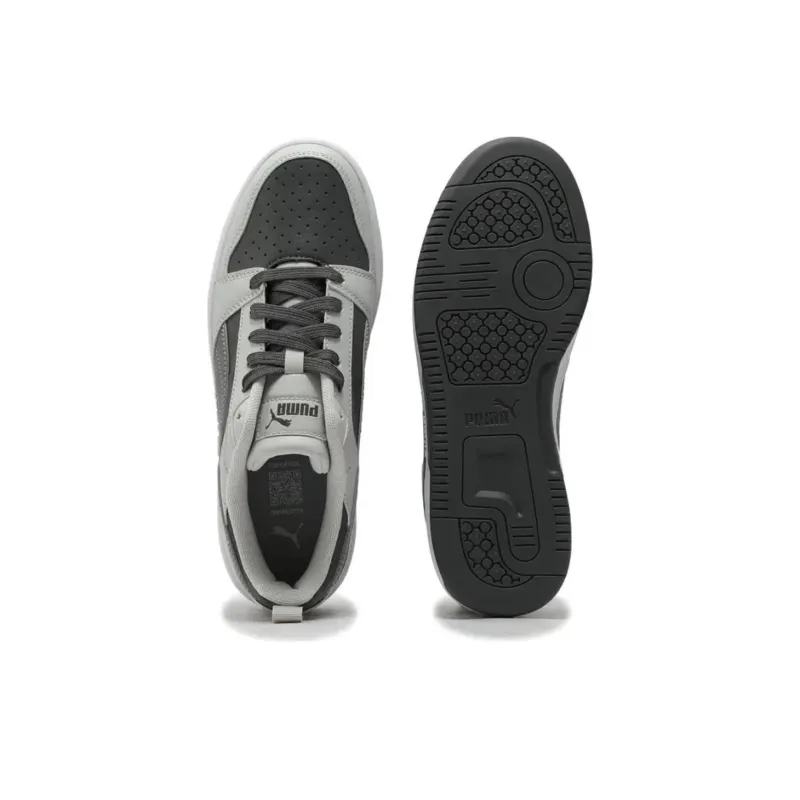 PUMA Rebound V6 Anti Slip Wear Resistant Low Top Skateboard Shoes Unisex Gray-3
