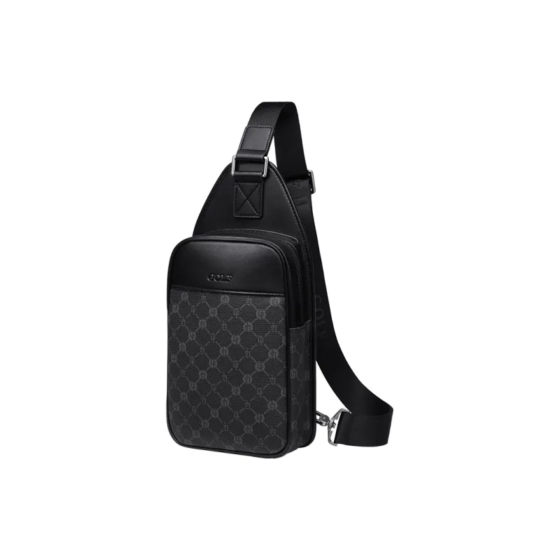GOLF Pvc Father Dad Cell Phone One Shoulder Crossbody Fanny Pack Sling Bag Trumpets Men's Gray & Black-7