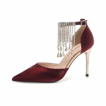 QITUMAUL Slim Heel High Heels 9.5cm Women's