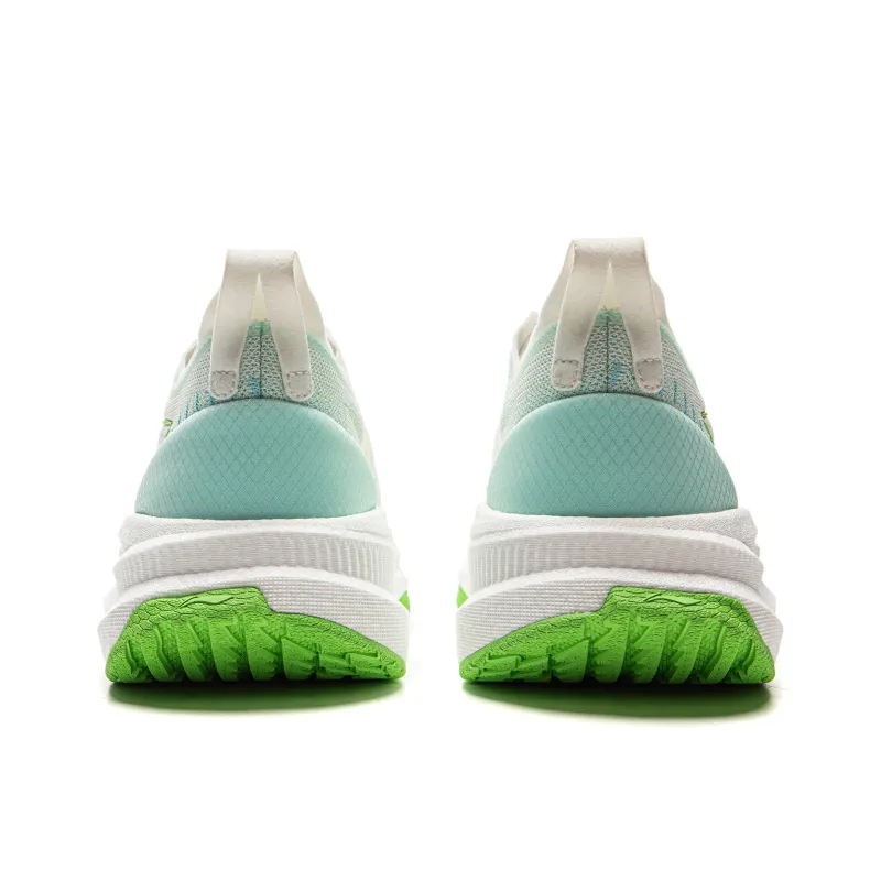 LiNing Comfortable Cushioning Anti Slip Wear Resistant Breathability Low Top Casual Running Shoes Men's White Green-5